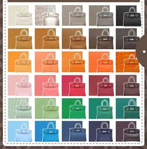 hermes birkin bag colours|hermes birkin color chart.